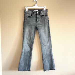 Zara high rise flared crop jeans